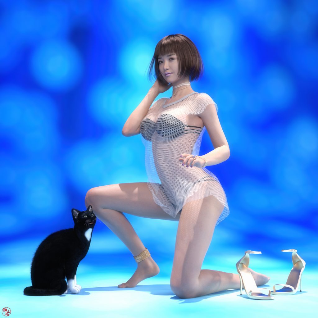 女性と猫 (Woman and Cat)